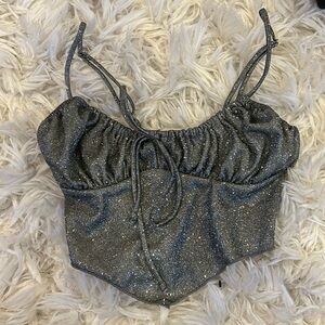 sparkly crop urban top